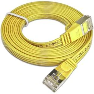 Síťový kabel RJ45 Slim Wirewin PKW-STP-SLIM-KAT6 5.0 GE, CAT 6, U/FTP, 5.00 m, žlutá