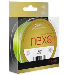 Delphin splétaná šňůrka nexo 8 fluo zelená - průměr 0,12 mm / nosnost 16,5 lb / návin 300 m