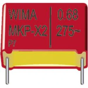 Fóliový kondenzátor MKP Wima MKP 2 0,068uF 10% 250V RM5 radiální, 0.068 µF, 250 V/DC,10 %, 5 mm, (d x š x v) 7.2 x 4.5 x 9.5 mm, 1 ks