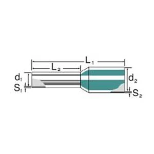 Dutinka Weidmüller 9019220000, 6 mm² x 12 mm, částečná izolace, žlutá, 100 ks