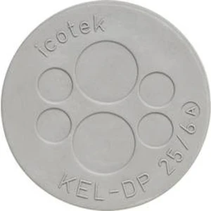 Kabelová průchodková lišta Icotek KEL-DP 32|10 (43532), IP65, Ø 38 mm, šedá