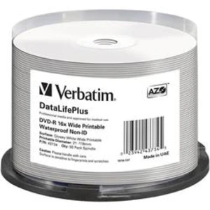 DVD-R 4.7 GB Verbatim 43734, s potiskem, 50 ks, vřeteno