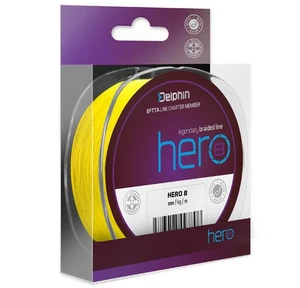 Delphin splétaná šňůra hero 8 fluo žlutá 300 m - 0,50 mm 36,4 kg