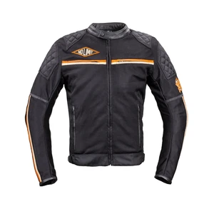 Letní moto bunda W-TEC 2Stripe  S  černo-béžovo-oranžová