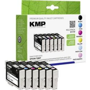 KMP Ink náhradní Epson T0801, T0802, T0803, T0804, T0805, T0806, T0807 kompatibilní kombinované balení černá, azurová, purppurová, žlutá, foto azurová