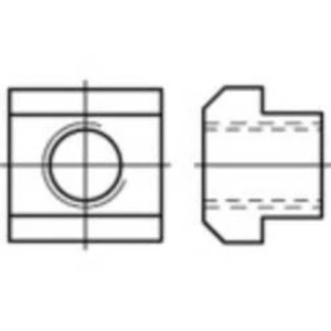 Vložka do T drážky TOOLCRAFT 107984, N/A, M5, 8 mm, ocel, 25 ks