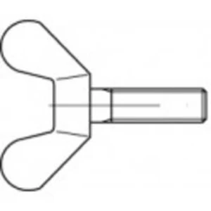 Křídlové šrouby TOOLCRAFT 106349, N/A, M6, 30 mm, temperovaná litina, 100 ks