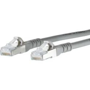 Síťový kabel RJ45 Metz Connect 130845A033-E, CAT 6A, S/FTP, 10.00 m, šedá