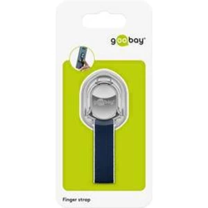 Stojan na mobilní telefon Goobay Finger Strap (silber/blau) N/A, stříbrnomodrá