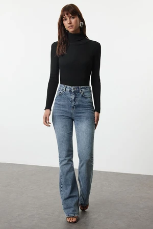 Trendyol Blue High Waist Flare Jeans