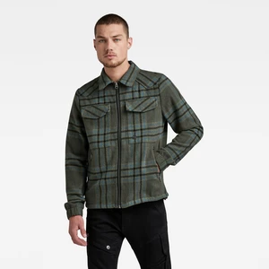 Jacket - G-star Check overshirt jacket green