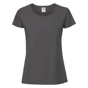 Iconic 195 Ringspun Premium Premium Fruit of the Loom Graphite Women's T-shirt