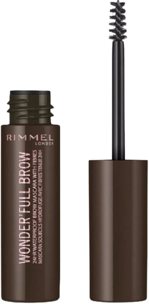 RIMMEL London Wonder Full 24H, Řasenka na obočí, 003 Dark brown 4.5 ml