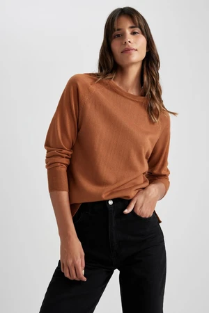 DEFACTO Relax Fit Crew Neck Basic Sweater