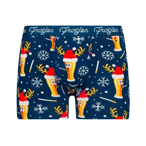 Pánské boxerky Smoke beer navy Frogies Christmas