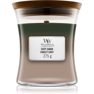 Woodwick Trilogy Cozy Cabin vonná sviečka s dreveným knotom 275 g