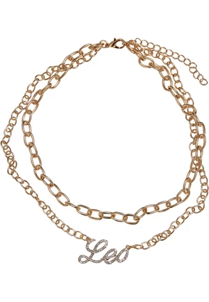 Diamond Zodiac Leo Necklace - Gold Color