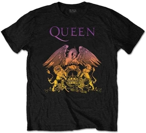 Queen Tričko Gradient Crest Unisex Black S