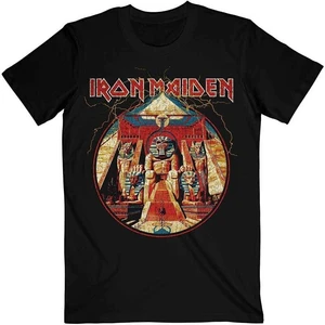 Iron Maiden Tričko Powerslave Lightning Circle Unisex Black XL