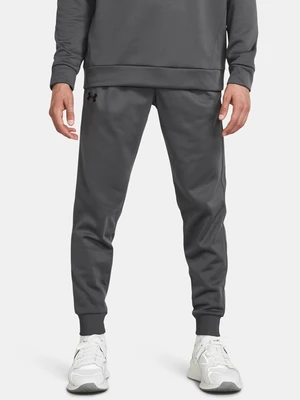 Šedé pánske športové tepláky Under Armour UA Armour Fleece Joggers