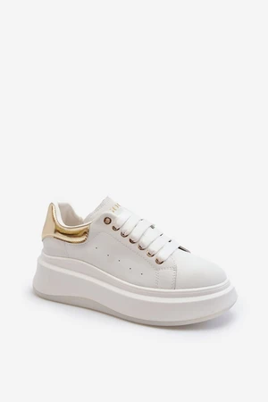 Women's leather sneakers GOE White