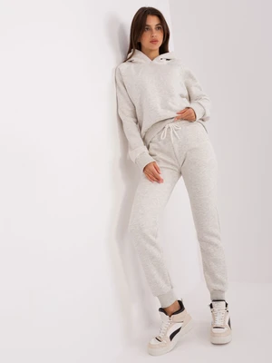 Light grey basic tracksuit with sweatshirt