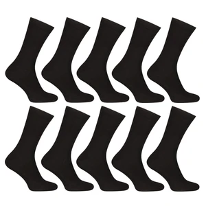 10PACK high bamboo black socks Nedeto