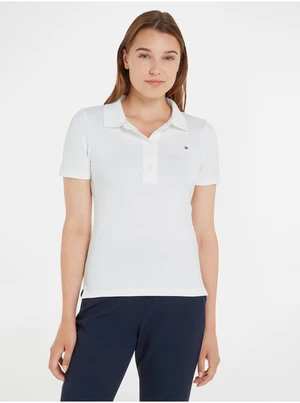 Bílé dámské polo tričko Tommy Hilfiger 1985 - Dámské