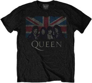 Queen T-Shirt Vintage Union Jack Unisex Black S