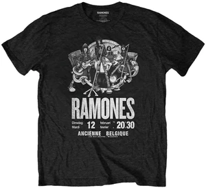 Ramones Tričko Belgique Unisex Black L