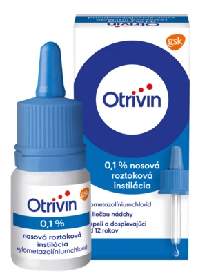 OTRIVIN 0,1 % nosové kvapky, nádcha a upchatý nos 10 ml