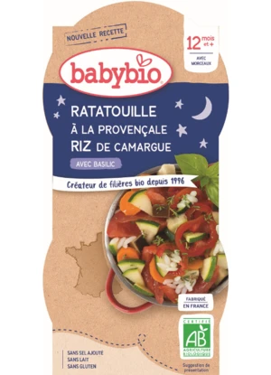 BABYBIO Ratatouille s rýží 2 x 200 g