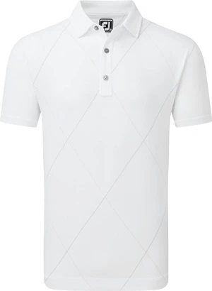 Footjoy Raker Print Lisle White XL Tricou polo