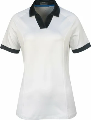 Callaway Womens Short Sleeve V-Placket Colourblock Brilliant White XL Camiseta polo