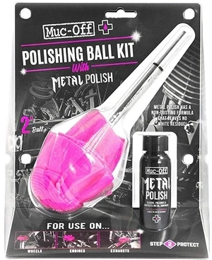 Muc-Off Polishing Ball Kit with Metal Polish 50ml Motorkerékpár karbantartási termék