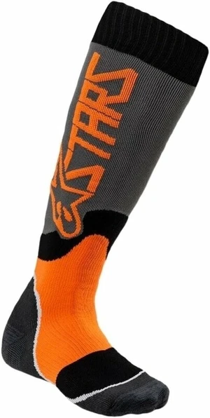 Alpinestars Zokni MX Plus-2 Socks Cool Gray/Orange Fluorescent M