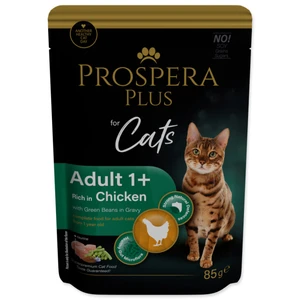 Kapsička Prospera Plus Cat Adult 1+ kuře s fazolkami 85g