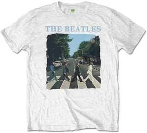 The Beatles Tričko Abbey Road & Logo Unisex White 2XL