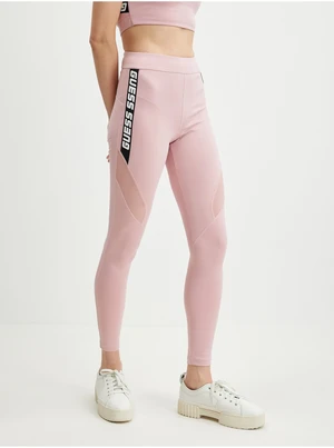 Light pink women's sports leggings Guess Angelica - Women