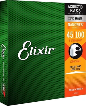 Elixir 14502 Anti-Rust Nanoweb Cordes pour basse acoustique