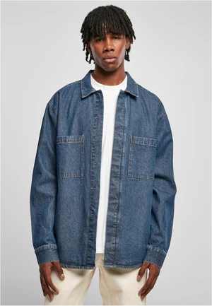 Oversized Denim Pocket Shirt Medium Indigo Washed