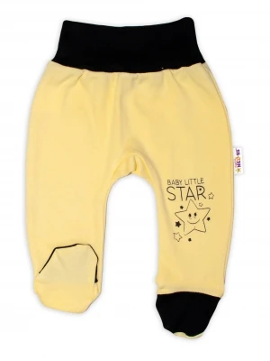 Baby Nellys Kojenecké polodupačky, žluté - Baby Little Star, vel. 62 (2-3m)