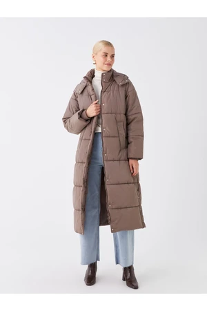 LC Waikiki LCW Vision Women's Straight Down Jacket with a Hood.