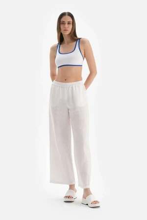 Dagi White Linen Pants