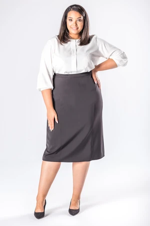 pencil skirt with decorative stitching