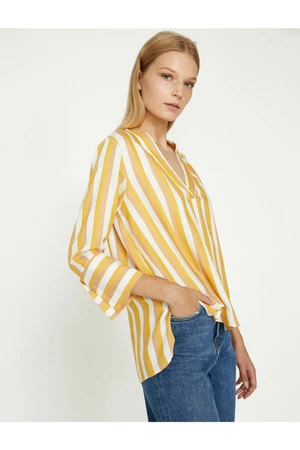 Koton woman
 Yellow Stripe Detailed Blouse