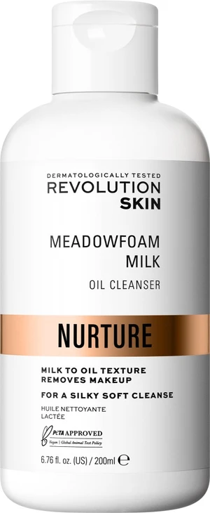 Revolution Skincare Odličovač make-upu Nurture Meadowfoam Milk (Oil Cleanser) 200 ml