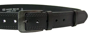 Penny Belts Pánsky kožený opasok Jeans 02-2-60 Black 95 cm