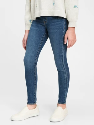 GAP Detské džínsy pull-on jeggings with stretch Modrá