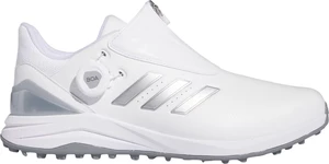 Adidas Solarmotion BOA 24 Spikeless Mens Golf Shoes White/Silver Metallic/Blue Burst 44 Calzado de golf para hombres